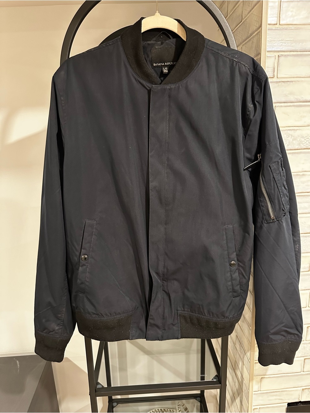 Banana Republic Men's Dark Navy Bomber Jacket